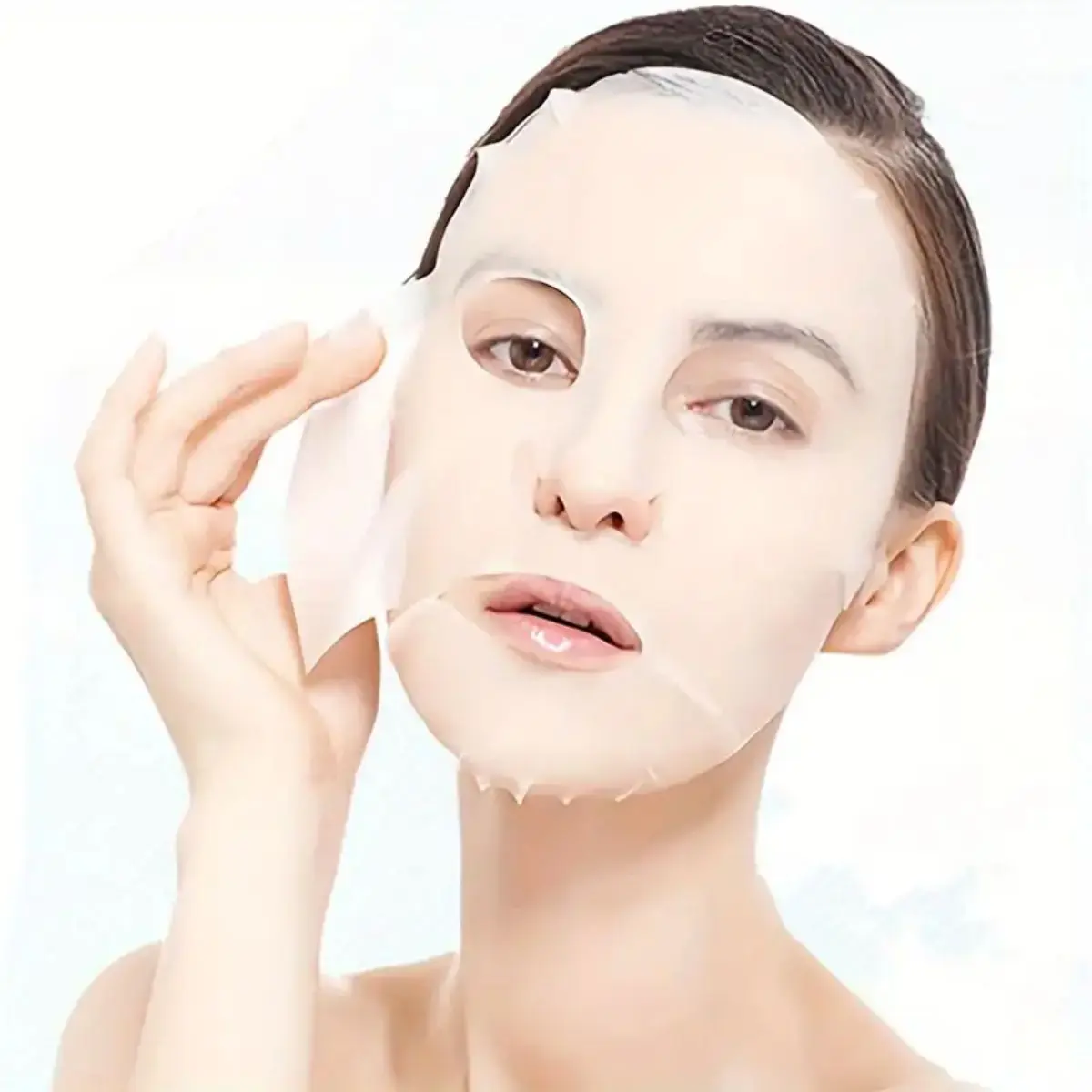 100pcs Unscented Facial Mask Paper Sheets - Hydrating, Moisture-Retentive, Disposable DIY Film Wrap for Skin Care, Softening