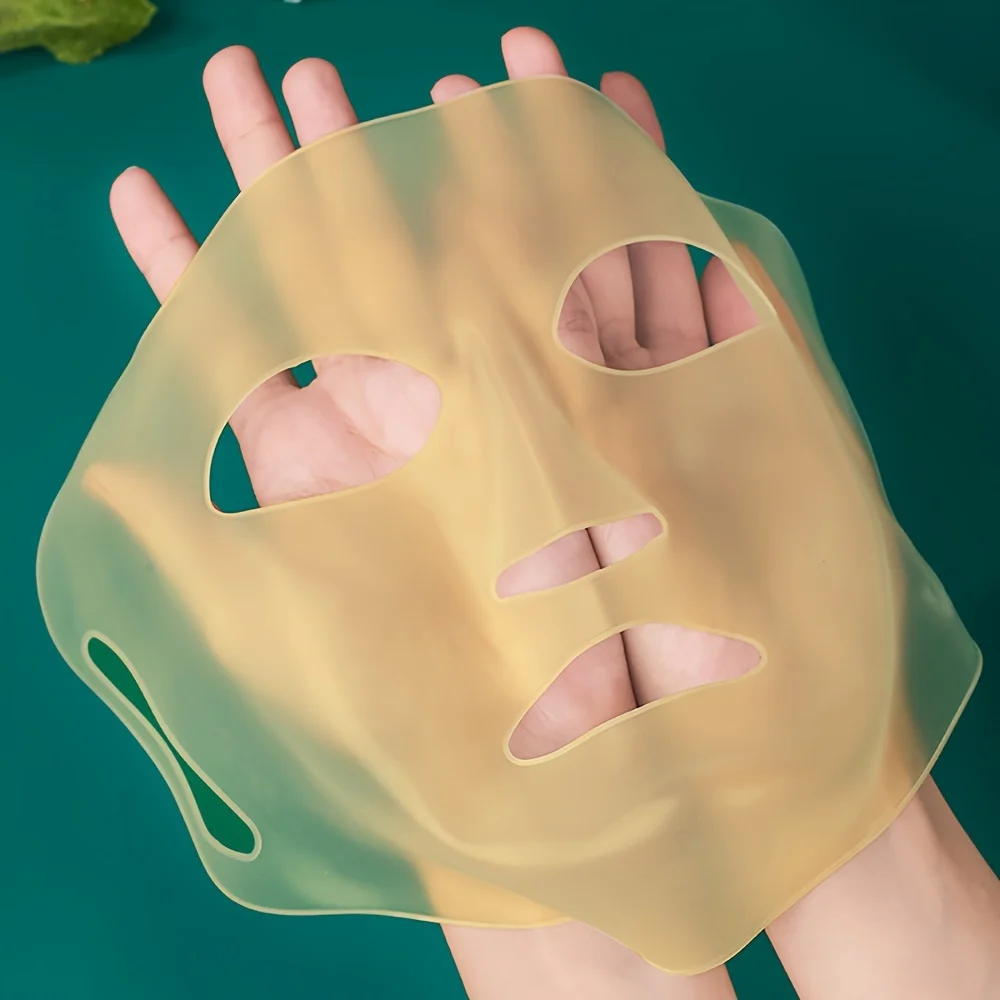1pcs Silicone Facial Mask Moisturizing Mask Cover Anti-evaporation Beauty Facial Tool Reusable Mask Fixing Cover - Image 6