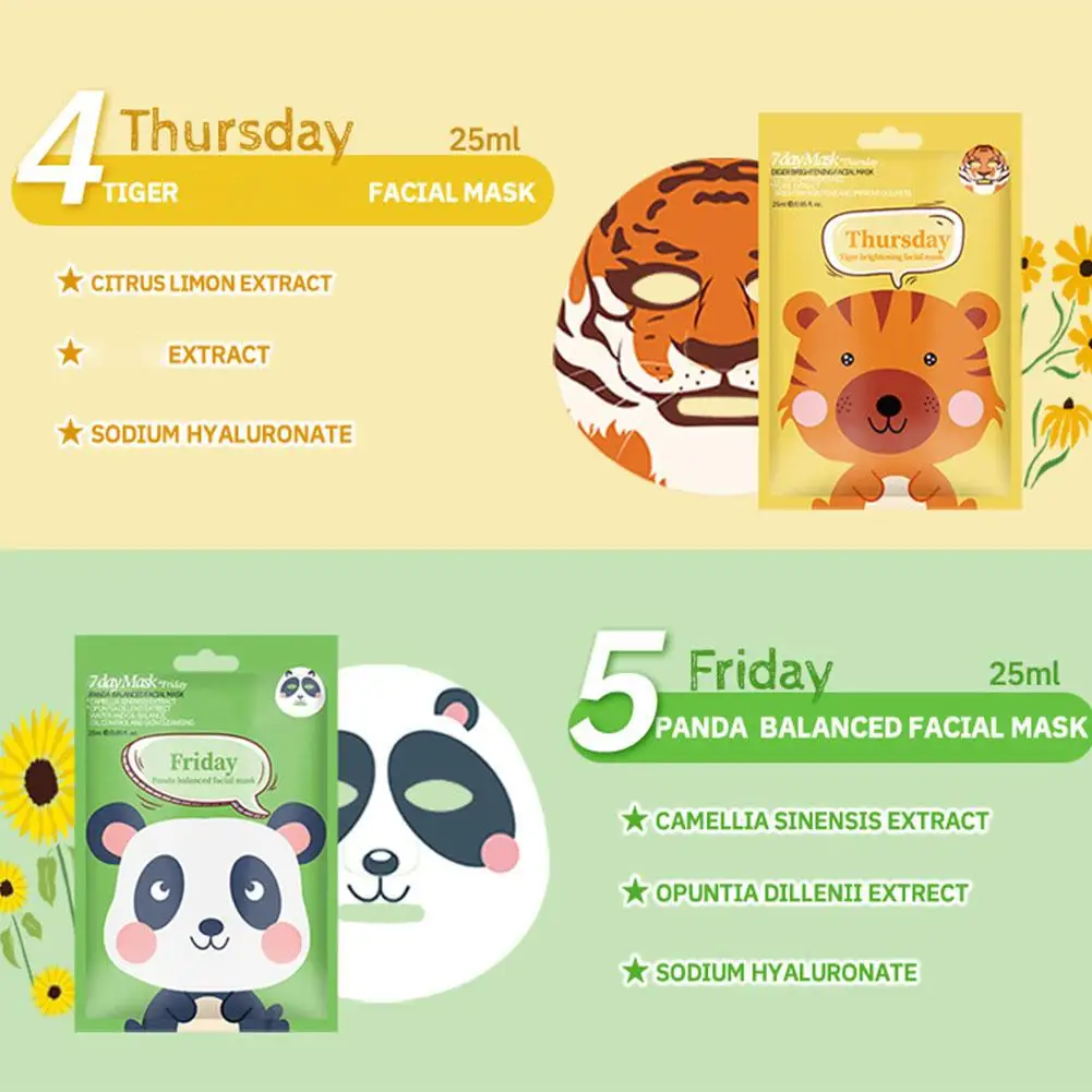 Cute Cartoon Facial Mask Moisturizing Hydrating Mask Deep Moisturizing Tender Skin Mask Dog Panda Pig Animal Mask Skin Care - Image 5