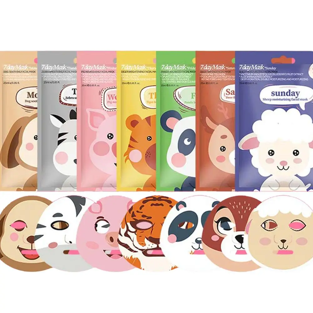 Cute Cartoon Facial Mask Moisturizing Hydrating Mask Deep Moisturizing Tender Skin Mask Dog Panda Pig Animal Mask Skin Care - Image 9