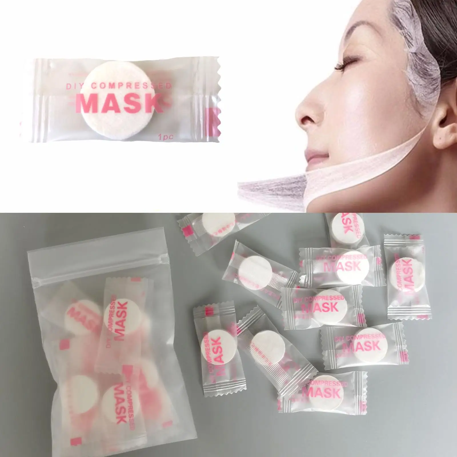 NEW High-end 30/50PCS Disposable Compressed Facial Mask Portable Non-woven Face Mask Facial Towel Coin Cotton Wrapped Tissues - Image 2
