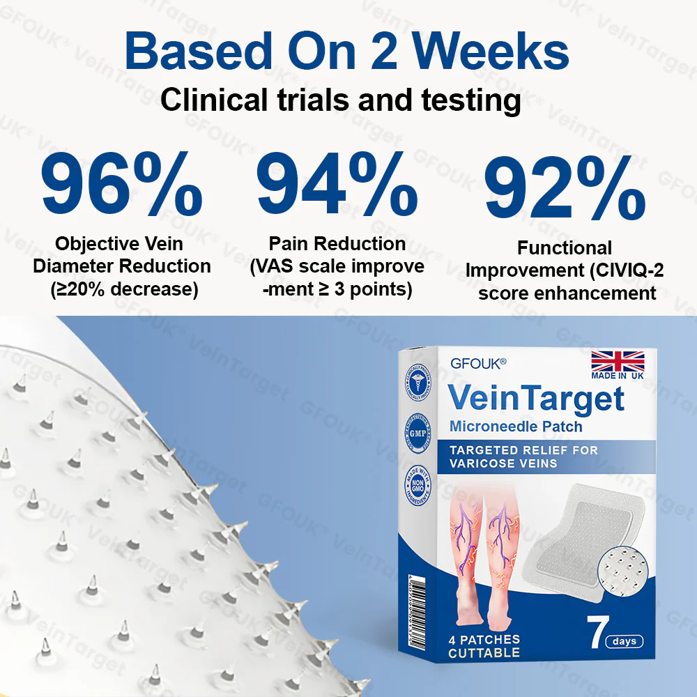 🇬🇧💙👨‍⚕️✅GFOUK® VeinTarget Microneedle Patch⚡Instant Relief, Long-Term Results - Image 7