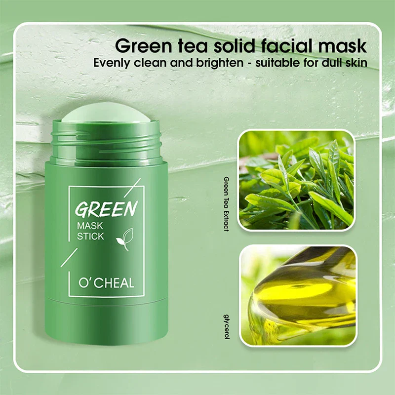 Solid facial mask Stick Green Tea Honey Peach Cleaning Pore Moisturizing Long Charcoal Eggplant Mud Film - Image 5