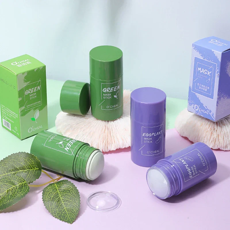 Solid facial mask Stick Green Tea Honey Peach Cleaning Pore Moisturizing Long Charcoal Eggplant Mud Film - Image 7